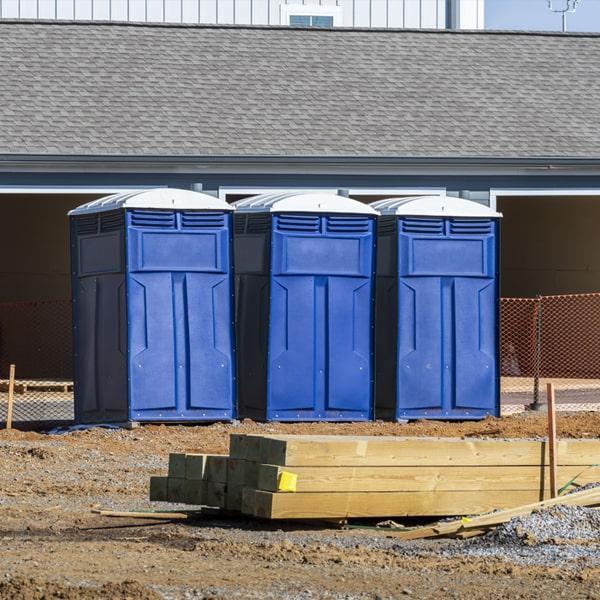 Heavy-duty construction site porta potty in Davison, Michigan